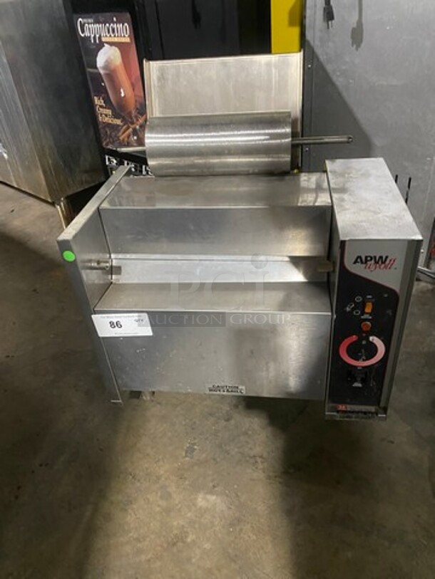 APW Wyott Commercial Countertop Vertical Toaster! All Stainless Steel! On Small Legs! Model: M952 SN: 800131004017 208V 60HZ 1 Phase