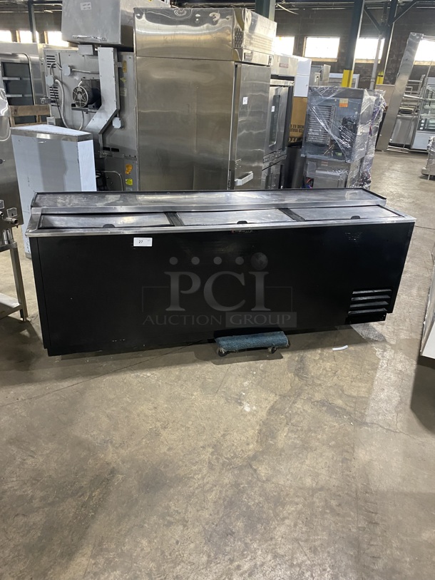 True Commercial Bar Back Bottle Cooler! With 3 Sliding Top Doors! MODEL:TD-95-38 Serial 6559560! 115 Volts 1 Phase! - Image 1 of 8