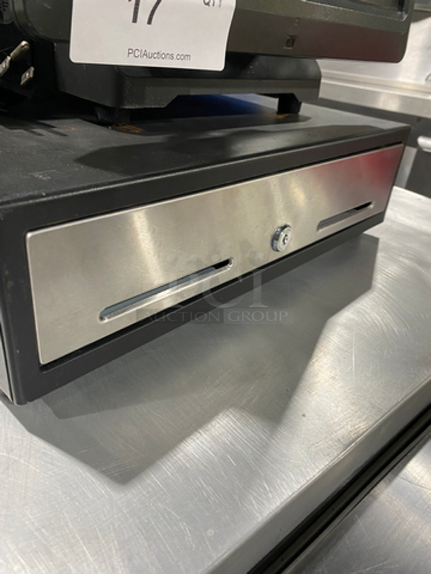Countertop NCR Touchscreen Cashier Monitor! With Card Swipe! On Black Cash Box! With PowerVar Outlet Power Conditioner! - Image 6 of 9