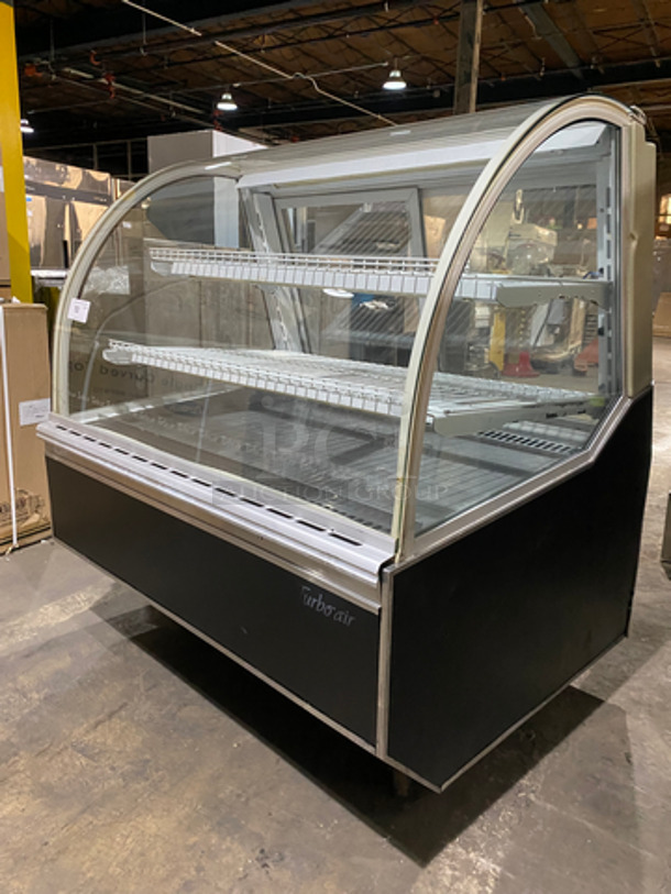 SWEET! Turbo Air Refrigerated Bakery Showcase! With Front Curved Glass And Glass Sliding Back Access Doors! With Poly Coated Racks! Electric! Model: TB4R SN: TB4REI021 115V 60HZ 1 Phase - Image 9 of 10