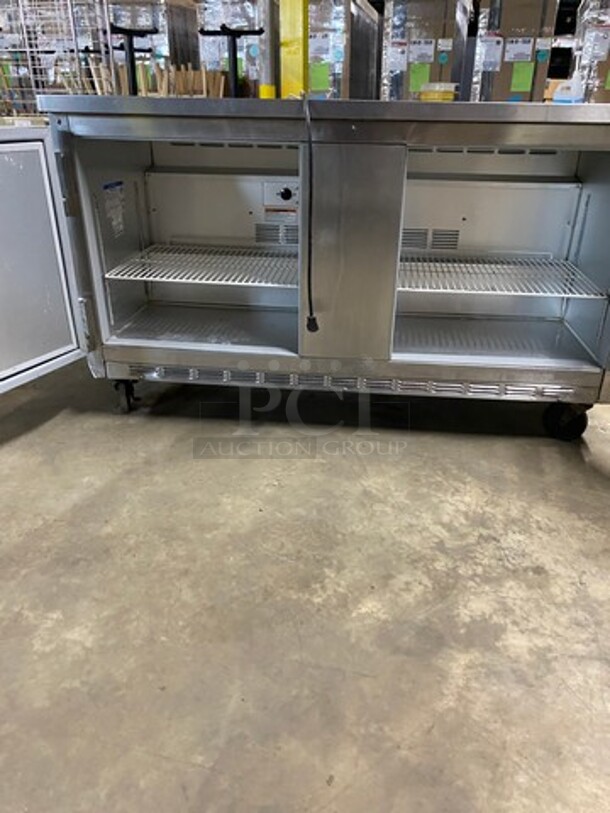 Beverage Air Commercial 2 Door Lowboy/Worktop Cooler! All Stainless Steel! On Casters! Model: WTR60A SN: 8006319 115V 60HZ 1 Phase - Image 5 of 8