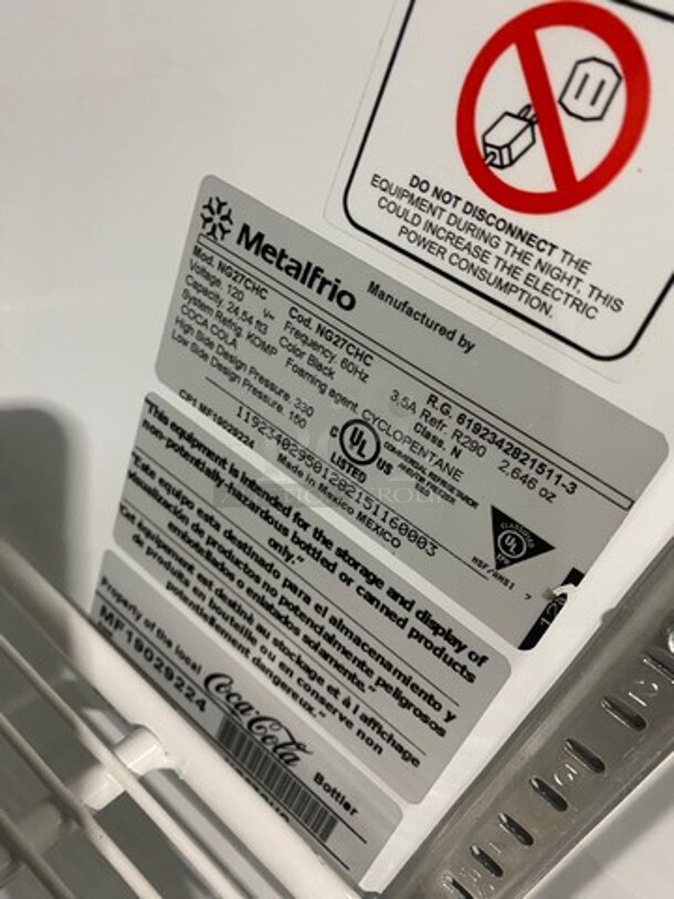 Metalfrio Commercial Single Door Reach In Cooler Merchandiser! With View Through Door! With Poly Coated Racks! Model: NG27CHC 120V - Image 7 of 8