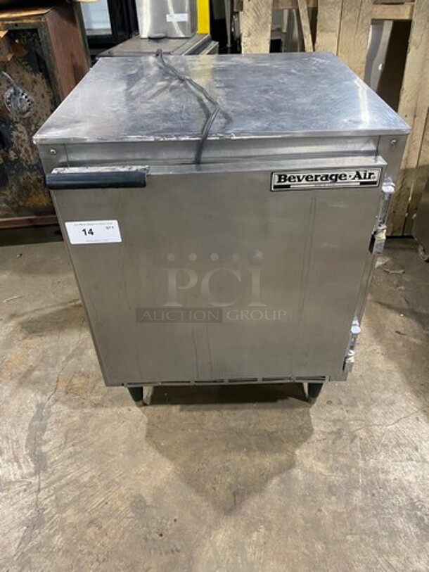 Beverage Air Commercial Single Door Undercounter Cooler! Stainless Steel! On Legs! Model: UCR27 115V 60HZ 1 Phase - Image 1 of 7