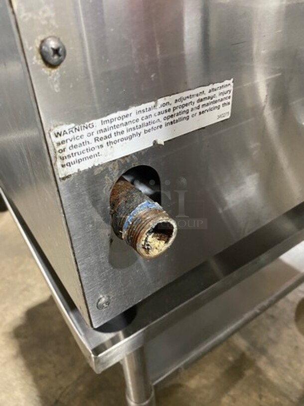 APW Wyott Commercial Countertop Natural Gas Powered 6 Burner Range! On Legs! On Equipment Stand! With Storage Space Underneath! All Stainless Steel! On Casters! - Image 9 of 9