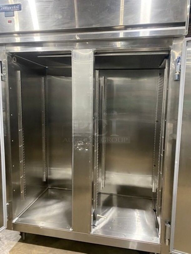 Continental Commercial 2 Door Reach In Freezer! Solid Stainless Steel! On Casters! Model: DL2FESS SN: 143B9271 115V 60HZ 1 Phase - Image 5 of 9