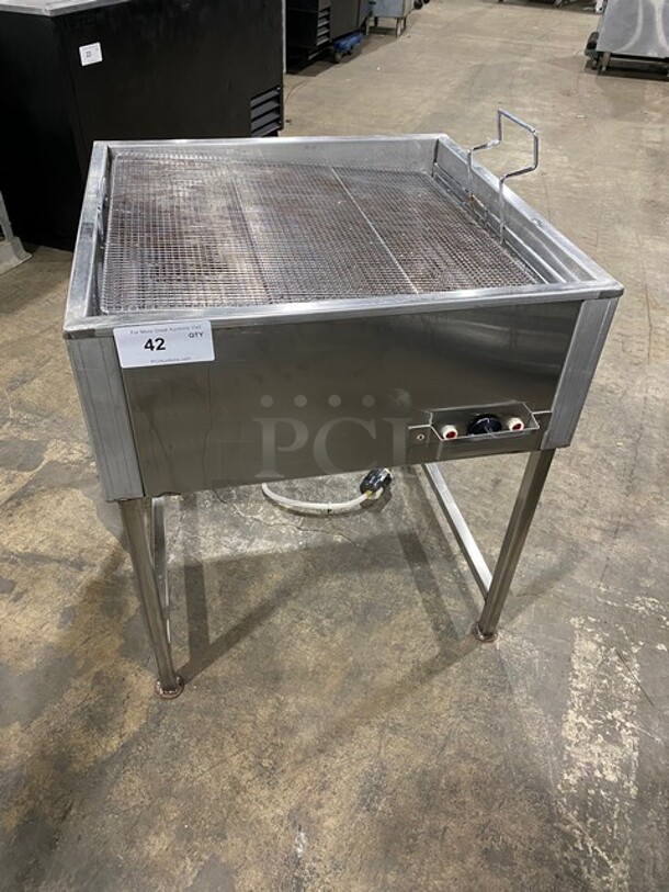 AMAZING FIND! Commercial Electric Powered Open Fryer! All Stainless Steel! On Legs!