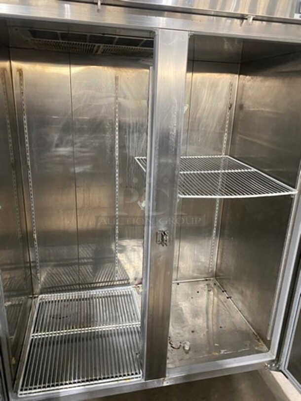 Norlake Commercial 2 Door Reach In Cooler! With Poly Coated Racks! All Stainless Steel! On Casters! WORKING WHEN REMOVED! Model: NR522SSS SN: 11090413 115V 60HZ 1 Phase - Image 5 of 9