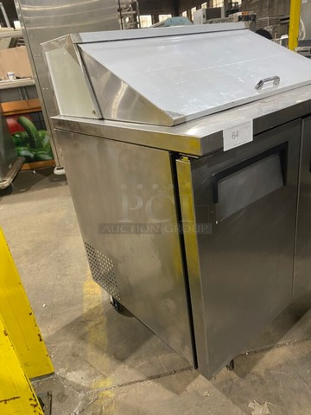 True Commercial Mega Top Refrigerated Sandwich Prep Table! With 2 Door Storage Space Underneath! All Stainless Steel! On Casters! Model: TSSU3608 SN: 5102103 115V 60HZ 1 Phase - Image 2 of 9