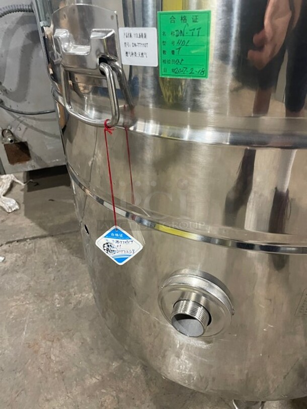 Great All Stainless Steel Soup Kettle! On legs! - Image 6 of 7