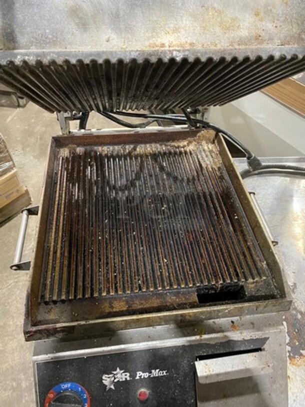 Star Pro Max Commercial Countertop Panini/Sandwich Grill! With Ribbed Press! All Stainless Steel! - Image 8 of 9