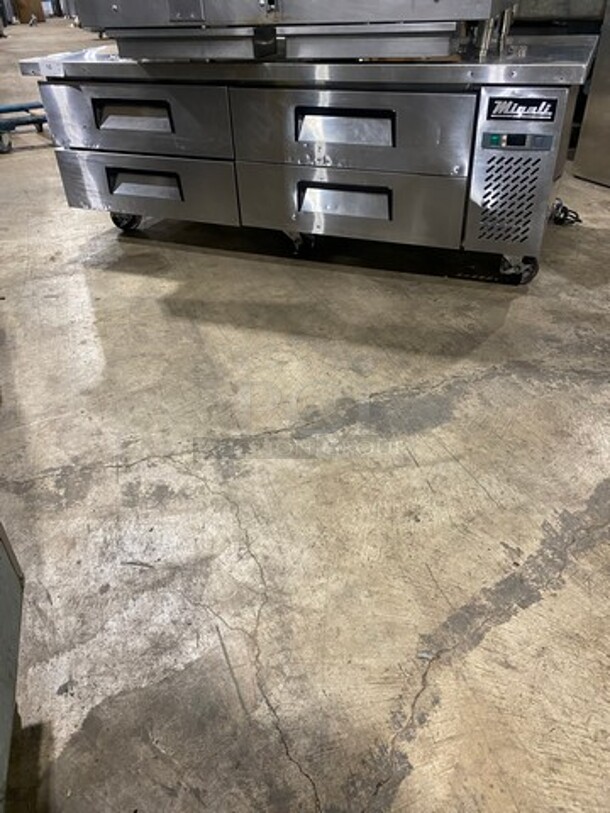 Migali Commercial Refrigerated Chef Base! With 4 Drawer Storage Space! All Stainless Steel! On Casters! Model: CCB72HC SN: CCB72HC00317051000920004 115V 60HZ 1 Phase - Image 1 of 8