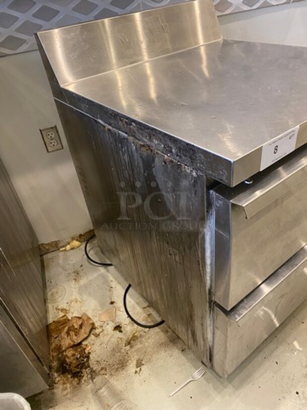 Continental Commercial 2 Drawer Lowboy/Worktop Freezer! With Back Splash! All Stainless Steel! WORKING WHEN REMOVED! Model: SWF27BS SN: 15865654 115V 60HZ 1 Phase - Image 2 of 9