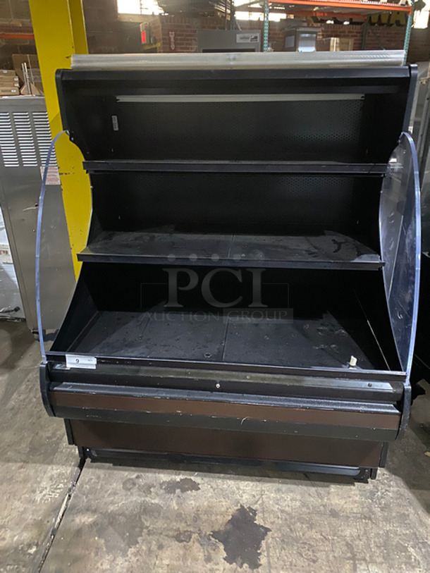 COOL! Structural Concepts Commercial Open Grab-N-Go Case Merchandiser! With 2 Shelves! With Front Case Cover! Model: HV48RSS3635A Encore Series SN: 593739EI133098 220V 60HZ 1 Phase