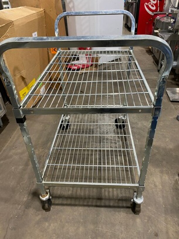 Metal Commercial 2 Tier Cart! With Dual Side Push Handles! On Casters! - Image 3 of 7