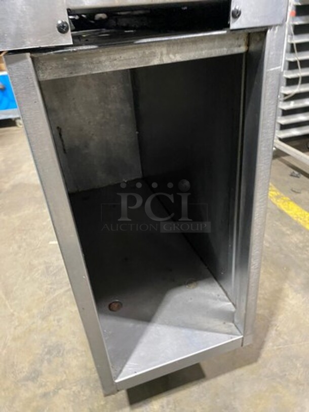 Wolf Commercial Natural Gas Powered 2 Burner Range! With Storage Space Underneath! All Stainless Steel! On Casters! Model: FB12 - Image 9 of 11