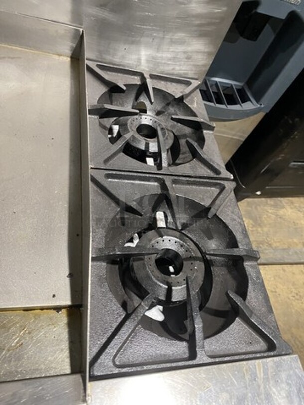 Therma Tek Natural Gas Powered 2 Burner Range With Flat Grill Combo! With Full Size Oven Underneath! Model TMDS36-24G-2-1N Serial 11K02659C! On Legs!  - Image 6 of 9