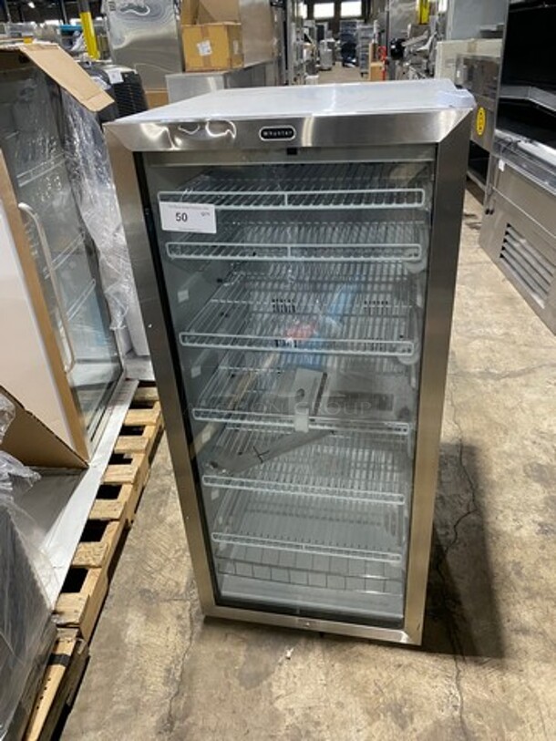 NEW! OUT OF THE BOX! SCRATCH-N-DENT! Whynter Commercial Single Door 10.6 cu. ft. Reach In Cooler Merchandiser! With View Through Door! With Poly Coated Racks!  Model: CBM1060XLW 115V - Image 1 of 9
