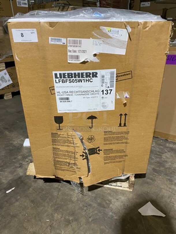 NICE! SCRATCH-N-DENT! Liebherr Commercial Undercounter/ Countertop Single Door Freezer! With Poly Shelves! Model: LFBFS05W1HC SN: 840290067 115V - Image 1 of 11