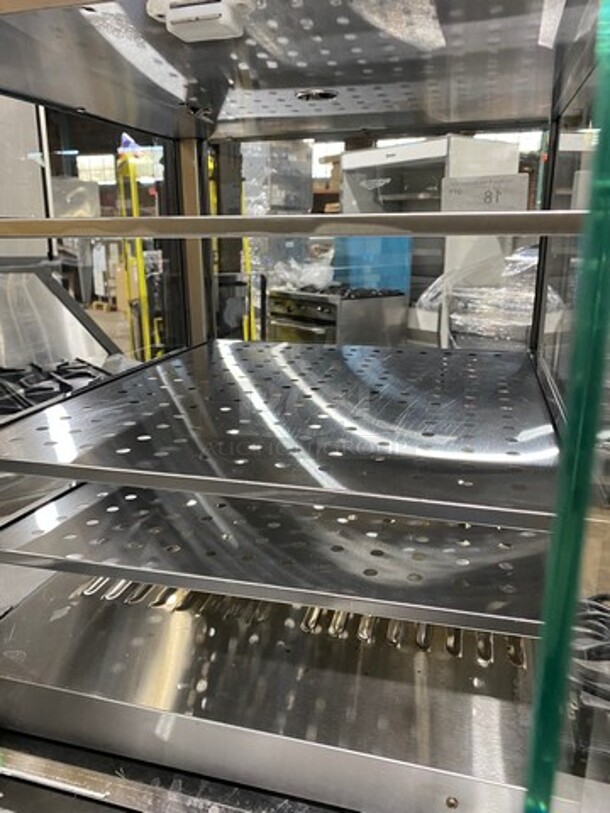 Commercial Countertop Electric Powered Heated Food Display Case! Glass All Around! With Rear Access! Stainless Steel Body! - Image 6 of 7