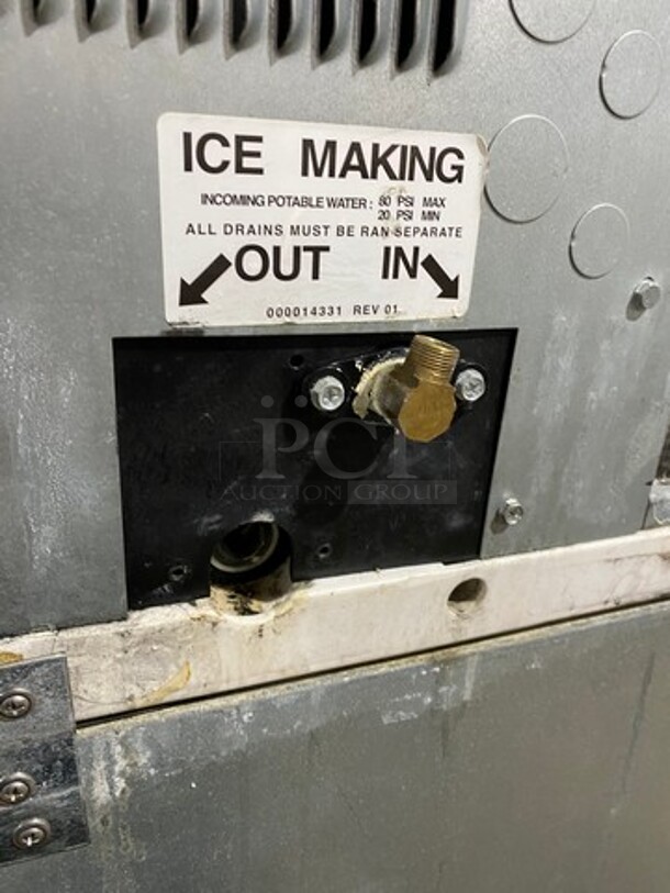 Manitowoc Commercial Ice Maker Machine! With Commercial Ice Bin! All Stainless Steel! On Legs! Model: IYT1200A261 SN: 1120386769! 208/230V 60HZ 1 Phase! - Image 6 of 7