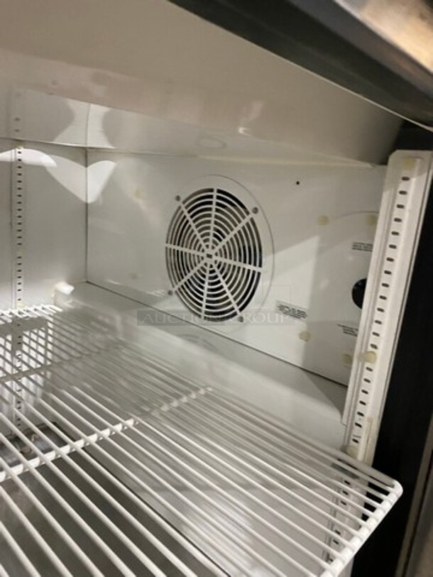 True Commercial Refrigerated Pizza Prep Table! With Commercial Cutting Board! With 2 Door Storage Space Underneath! Poly Coated Racks! All Stainless Steel! On Casters! Model: TPP67 SN: 7985756 115V 60HZ 1 Phase - Image 7 of 12