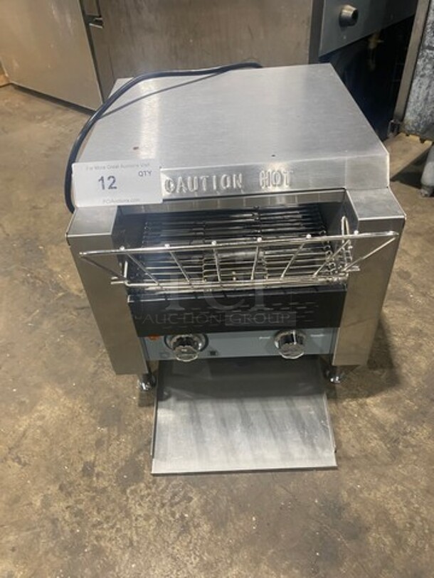 Ava Toast Commercial Countertop Conveyor Toaster! All Stainless Steel! On Legs! Model: TT300A SN: 0521T140101 120V! Working!