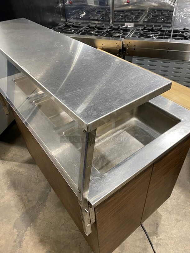 COOL! Vollrath Stainless Steel Commercial Portable Steam Table Buffet Station w/ Sneeze Guard! On Commercial Casters! MODEL 3603000000CNA 120V 1PH - Image 7 of 11