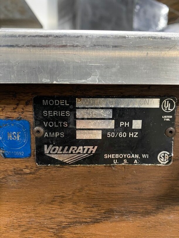 COOL! Vollrath Stainless Steel Commercial Portable Steam Table Buffet Station w/ Sneeze Guard! On Commercial Casters! MODEL 3603000000CNA 120V 1PH - Image 8 of 11