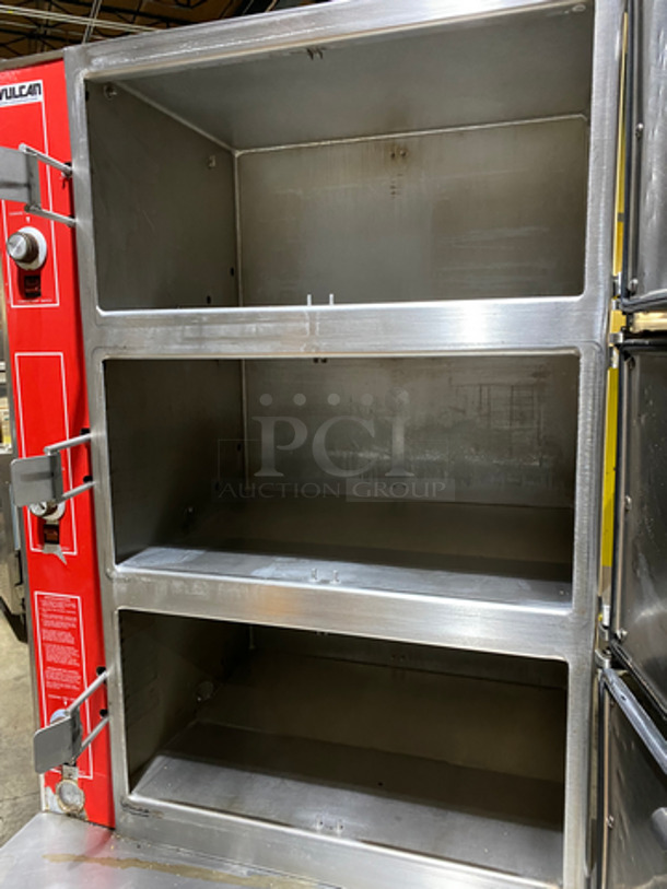 GREAT! Vulcan Commercial Triple Deck Pressure Steam Cooker! All Stainless Steel! On Legs! Model: VHL3G SN: 271155958 120V 60HZ 1 Phase - Image 5 of 10