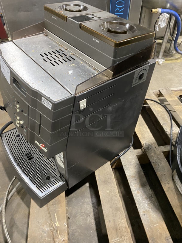 NICE! Schaerer Ambiente Stainless Steel Commercial Countertop Coffee Espresso Machine w/ 2 Hoppers and Steam Wand. 210 Volts.Espresso Machine! Model 15SO!  - Image 2 of 8