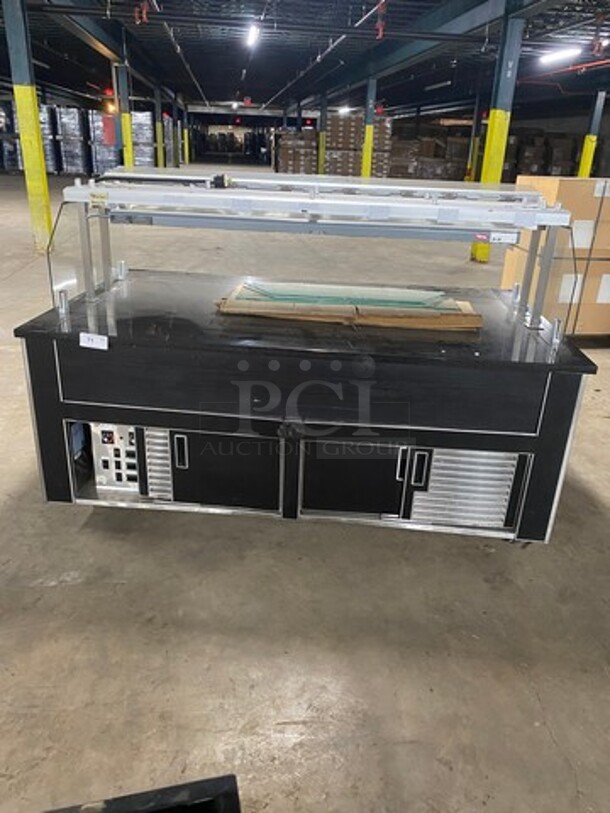 Amtekco Commercial Marble Top Heated Pizza Display Case! With Sneeze Guard! 120/208V 1 Phase - Image 1 of 10