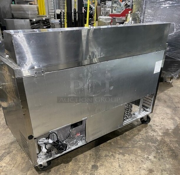 Atosa Commercial Refrigerated Sandwich Prep Table! With 2 Door Underneath Storage Space! Poly Coated Racks! All Stainless Steel! On Casters! Model: MSF8303 SN: MSF8303151119C4014 - Image 4 of 11
