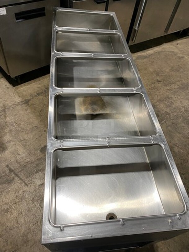Duke Commercial Natural Gas Powered 5 Well Steam Table! With Storage Space Underneath! All Stainless Steel! On Legs! Model: WB305 SN: 05031704 - Image 5 of 9