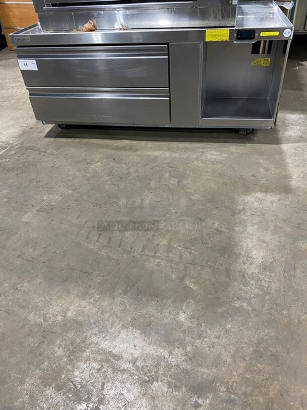 Delfield Commercial Refrigerated 2 Drawer Chef Base! All Stainless Steel! Model: 17C52P SN: 2003150002569 115V 60HZ 1 Phase