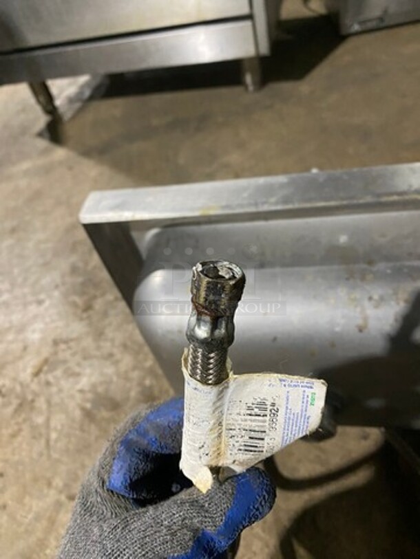 Commercial Stainless Steel Hand Sink! With Back Splash! With Faucet And Handles! - Image 6 of 9