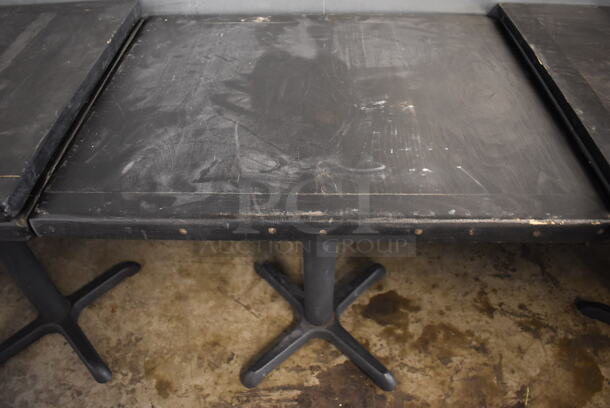 2 Black Wooden Dining Tables. 30x24x30. 2 Times Your Bid!