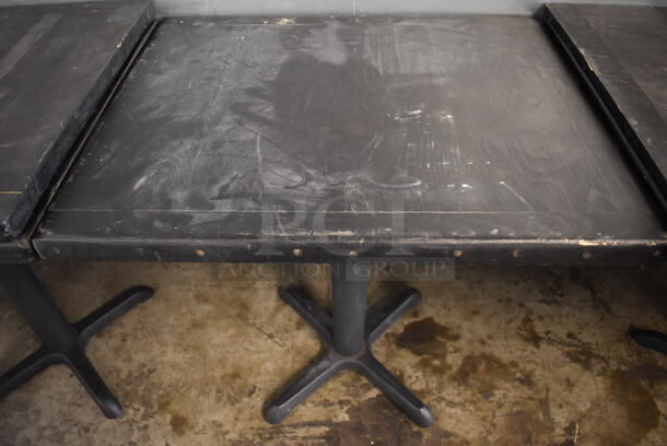 2 Black Wooden Dining Tables. 30x24x30. 2 Times Your Bid! - Image 1 of 5