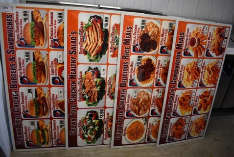 4 LED Menu Board Signs. 48x24. 4 Times Your Bid!
