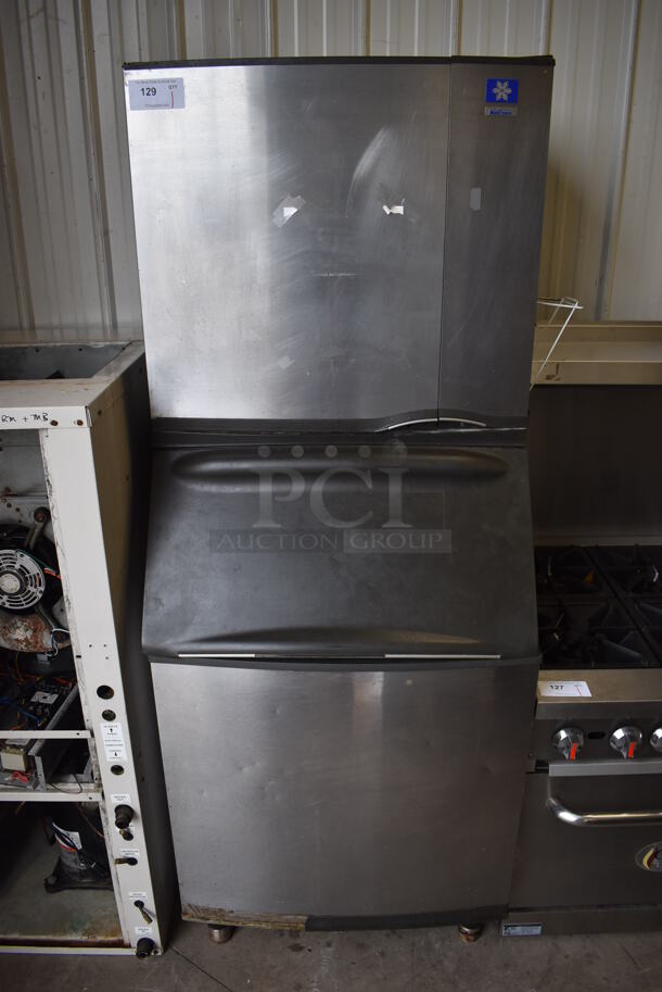 Manitowoc SY0854A Stainless Steel Commercial Ice Head on Manitowoc B570 Commercial Ice Bin. 208-230 Volts, 1 Phase. 30x34x77 - Image 1 of 9