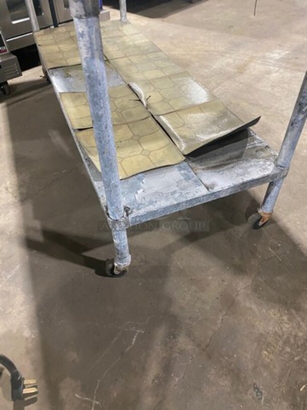 Solid Stainless Steel Work Top/ Prep Table! With Storage Space Underneath! On Casters! - Image 6 of 7