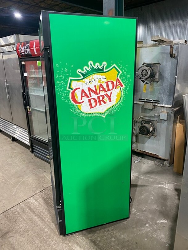 NICE! QBD Cooling Systems Commercial Single Door Reach In Cooler Merchandiser! With View Through Door! With Racks! Model CD26HC Serial 1ES170304384768! 115V 1Phase! WORKING WHEN REMOVED! - Image 3 of 7
