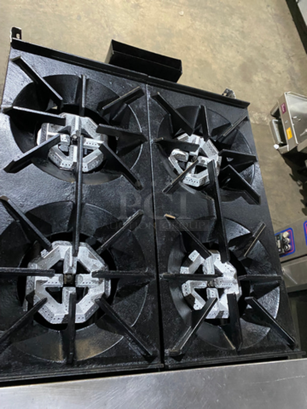 Sunfire Commercial Natural Gas Powered 4 Burner Range! With Oven Underneath! All Stainless Steel! On Legs! - Image 5 of 11