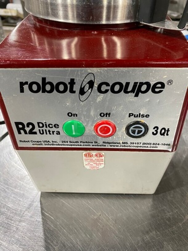 NICE! Robot Coupe Commercial Countertop Food Processor/Chopper Machine! All Stainless Steel! Model: R2DICEULTRA - Image 6 of 6