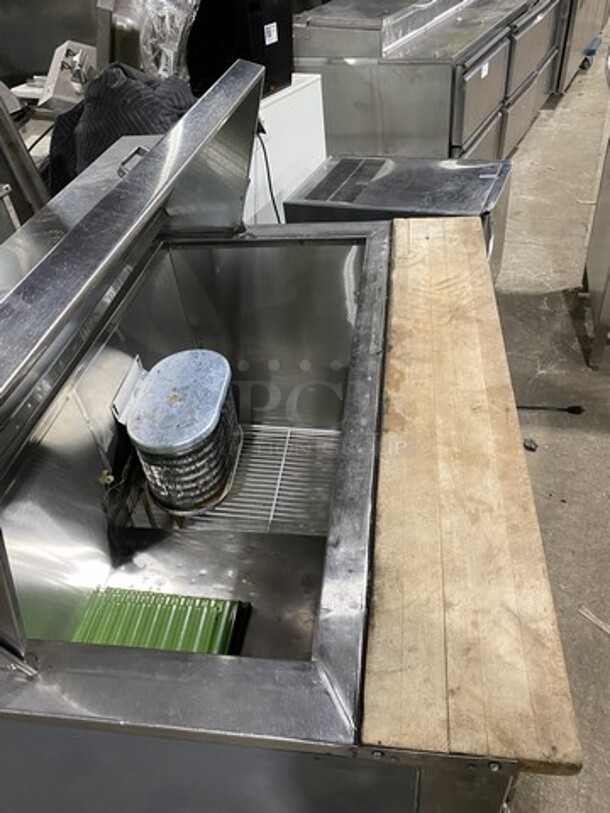 All Stainless Steel 48 Inch Mega Top Refrigerated Sandwich Prep Table! 115V 1 Phase!  - Image 8 of 9