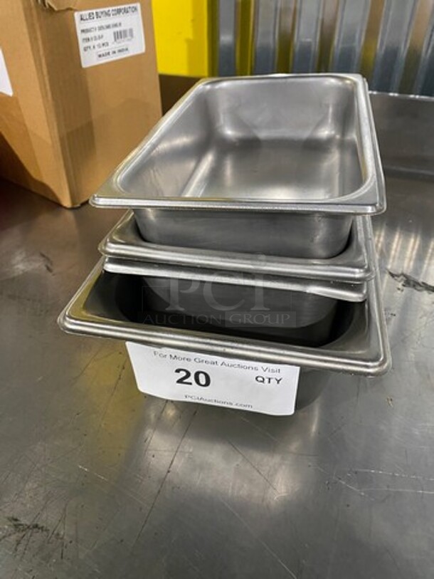 ALL ONE MONEY! Assorted Size Commercial Steam Table/ Prep Table Food Pans! All Stainless Steel!