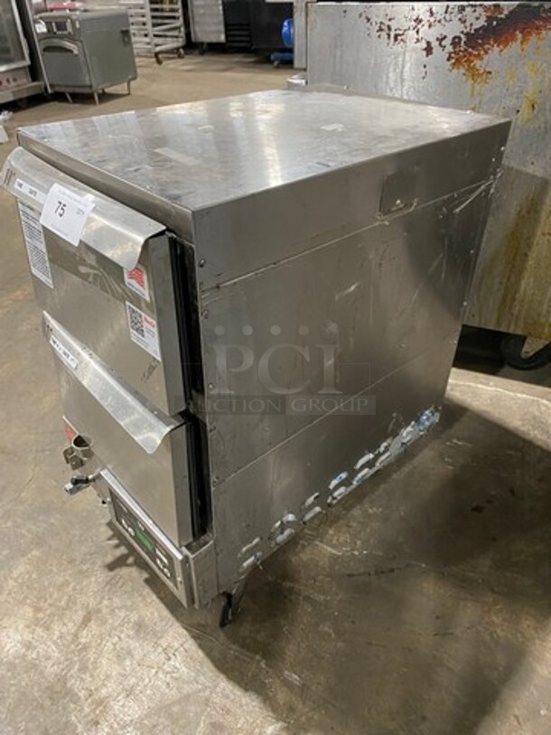 LATE MODEL! 2019 Winston Commerical 2 Drawer Food Warming/ Holding Cabinet! All Stainless Steel! On Casters! Model: HBB5N2GE SN: 201907020174 120V 60HZ 1 Phase - Image 3 of 8