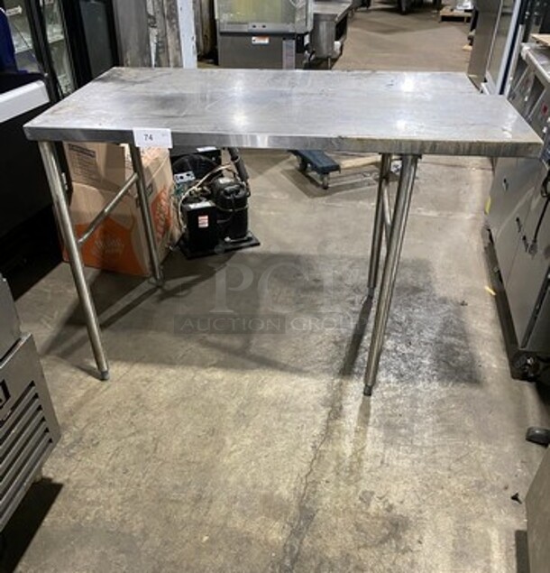 Custom Made Solid Stainless Steel Work Top/ Prep Table! On Legs! - Image 1 of 6