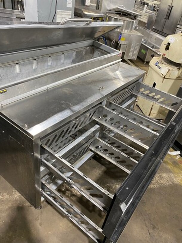 SILVER KING 4 Drawer Pizza Prep Table! Stainless Steel! On Commercial Casters! Model SKPZ60D2 Serial SBDK1557588 115V/60Hz 1Phase!  - Image 5 of 9