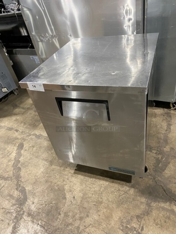 True Commercial Single Door Lowboy/Worktop Freezer! All Stainless Steel! On Casters! Model: TUC27FHC SN: 10085665 115V 60HZ 1 Phase