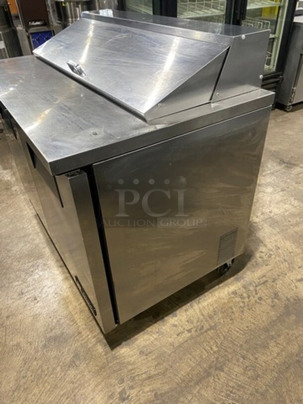 True Commercial Refrigerated Sandwich Prep Table! With 2 Door Underneath Storage Space! Poly Coated Racks! All Stainless Steel! On Casters! Model: TSSU4812 SN: 14045588 115V 60HZ 1 Phase - Image 2 of 9